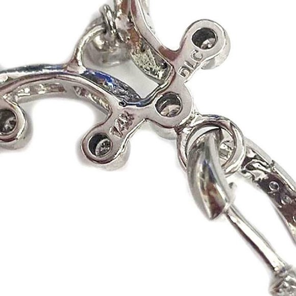 Stunning 2ct DiamondS 14k Gold Chandelier Earrings - Picture 5 of 5